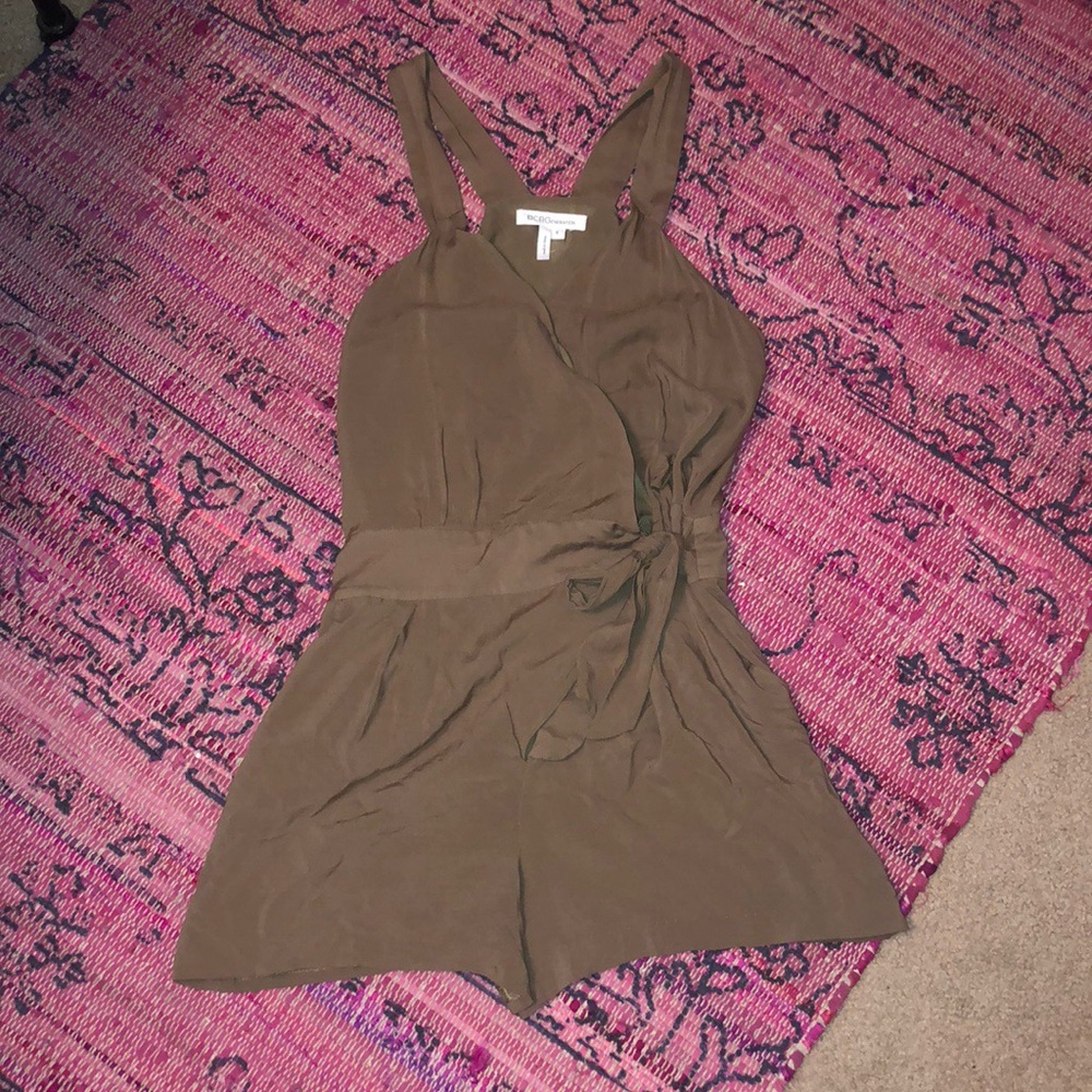 BCBGeneration Olive Green Romper